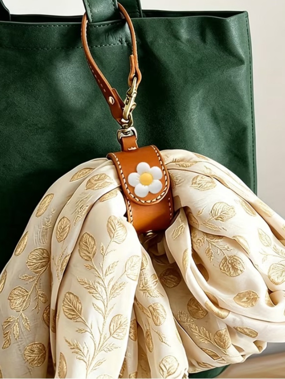 Faux Leather Scarf Holder